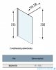 Novellini Kali H Kabina walk-in 120cm profile czarne KALIH120-1H